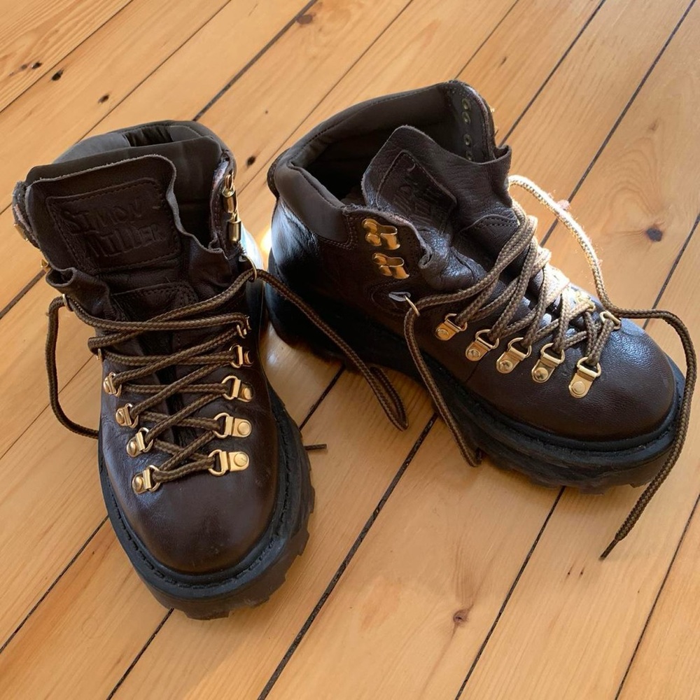 Simon Miller Chocolate Brown High Top tracker boots
